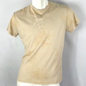 FRX | Mens Distressed Tan Brown Crew Neck T-Shirt